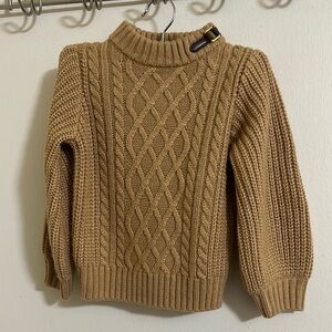 EUC Janie and Jack Tan Cable Knit Sweater 2T